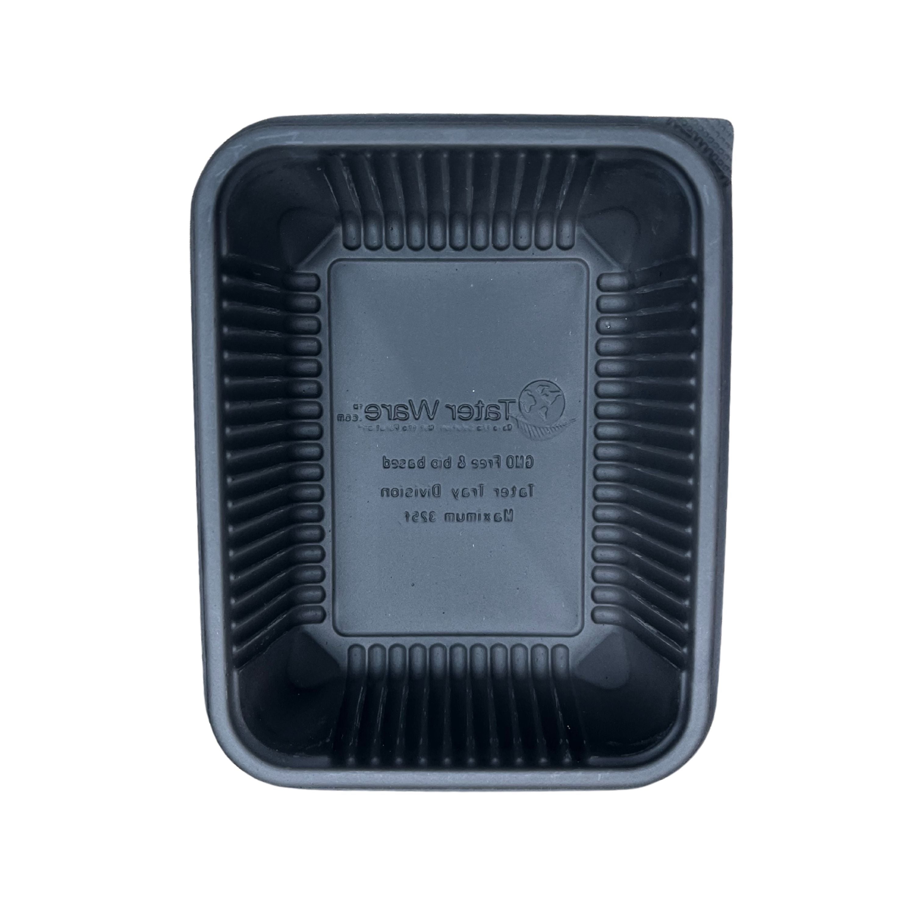 Deep Tater Food Tray, Black 500/case - 6.5 x 5 x 1.875
