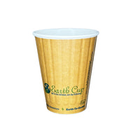 Earth Cup® 8 oz. Compostable, Kraft, Insulated, 500 per case
