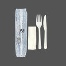 Compostable Cutlery Kit (Fork, Knife & Napkin), 250/case