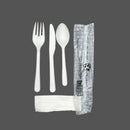 Compostable Cutlery Kit (Fork, Knife, Spoon & Napkin), 250/case