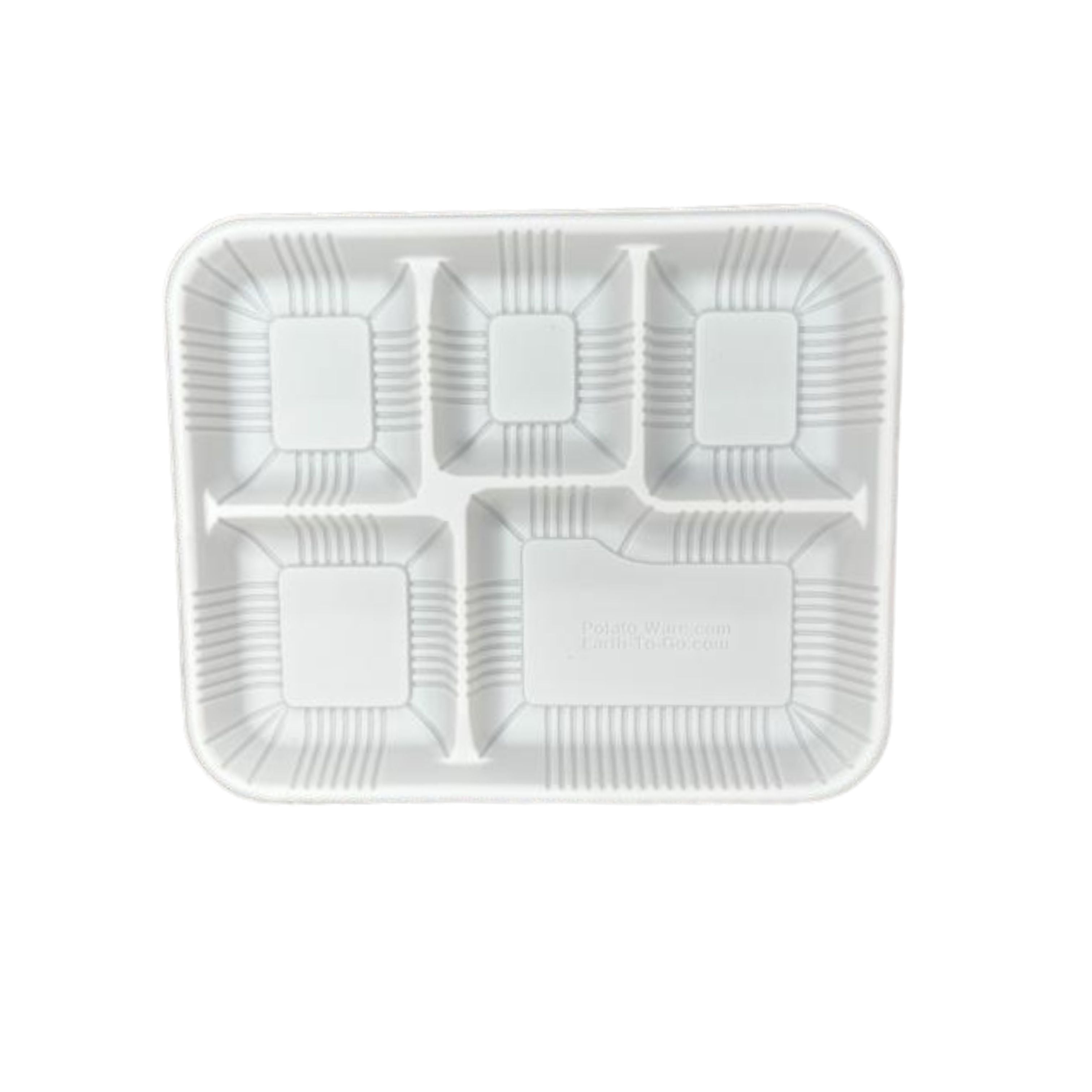 TaterWare® 5 Compartment Tray 250/case - 10.25 x 8.5 x .9375