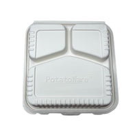 TaterWare® 9" 3 Compartment Clamshell with Vent 125/case